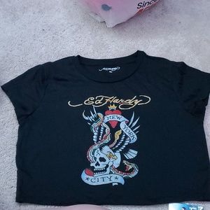 Ed Hardy cropped t